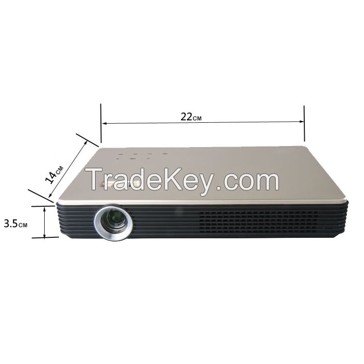 Mini Android 4.4 Projector, Connect to Smartphones, Wi-Fi, Bt, HDMI, U