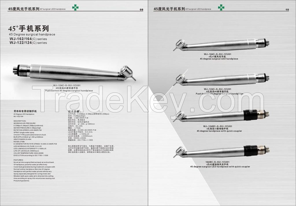 45 degree LED surgical handpiece 