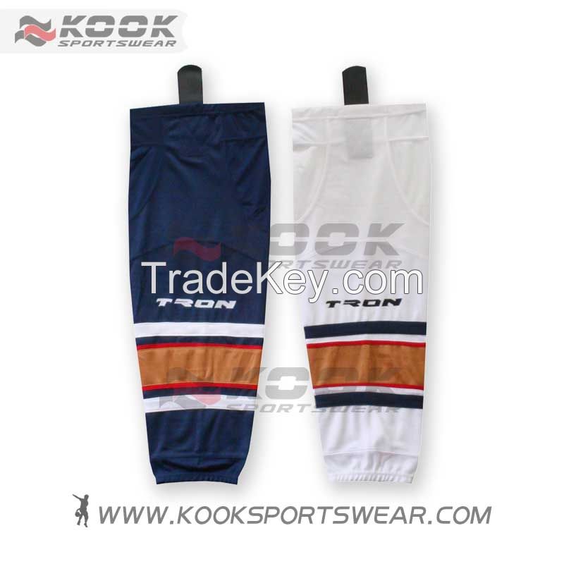 Sublimation printing custom Ice Hockey socks ice hockey jersey