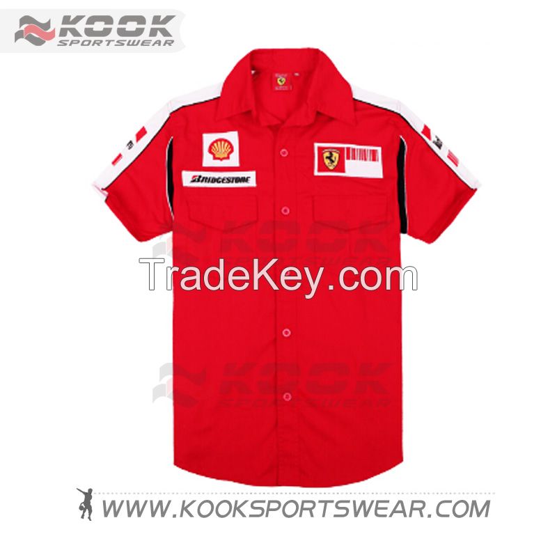 Customized sublimation motor racing shirts racing shirts