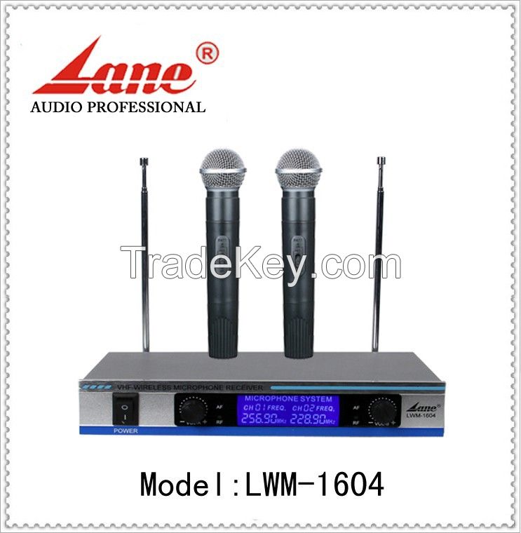 LWM-1604 professional wireless VHF microphone for show/karaoke/meeting