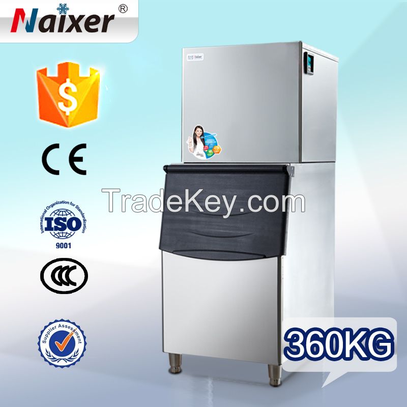 40kg to 2000kg air cooling square ice machine for KTV