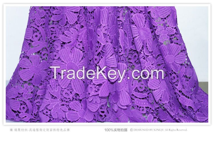 China Supplier New Style Lace Fabric For Fashion Dresses Guipure Lace