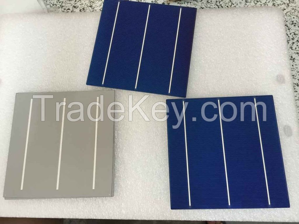 Cheap wholesale price 156x156 3 bus bars high efficiency pv solar cell stock made in Taiwan