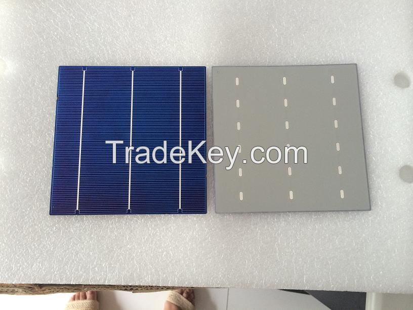 2015 hot sale high efficiency 156mmx156mm 6inch, 3BB polycrystalline/multi solar cell, made in Germany