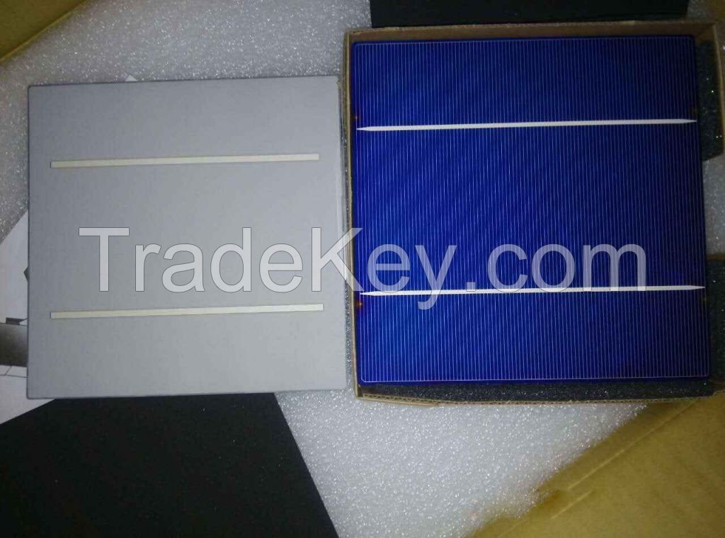 17.0-17.8% eff.6x6inch; Poly/Multicrystalline solar cell, 2BB, made in Taiwan for Europe/U.S