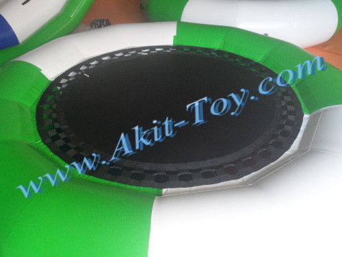 Kids round funny inflatable water trampoline for sale