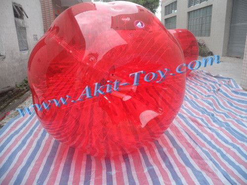 Funny red inflatable bubble soccer ball bumper ball