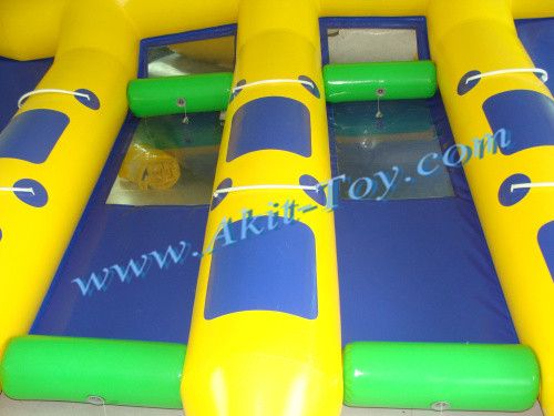 Hot summer water game 6 person inflatable flyfish boat