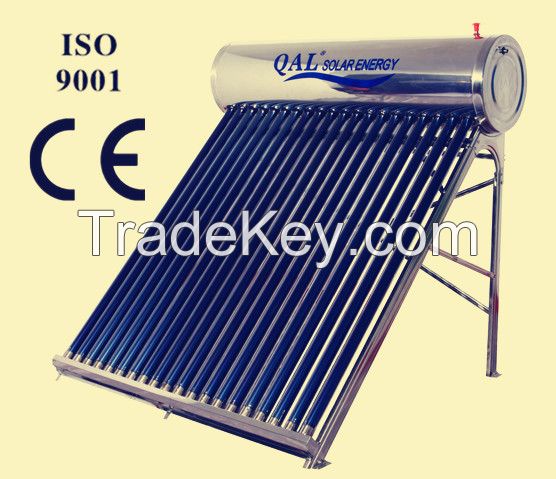 Compact unpressurized solar hot water heater system (200L)