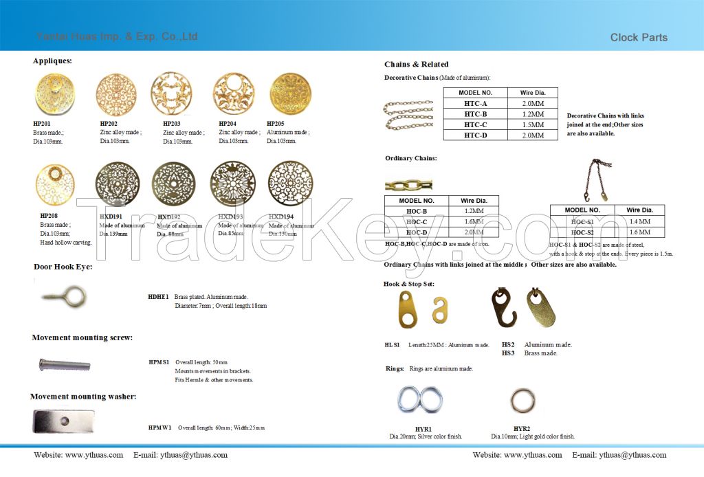 Clock Parts & Accessories 