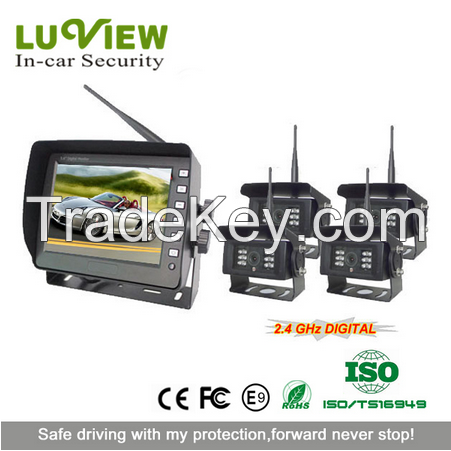 Digital 7 inch wireless reversing security camera system