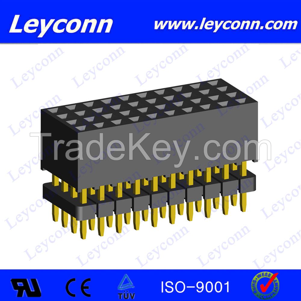 Pitch 2.0mm Four Row Straight Solder Elevated Female Header