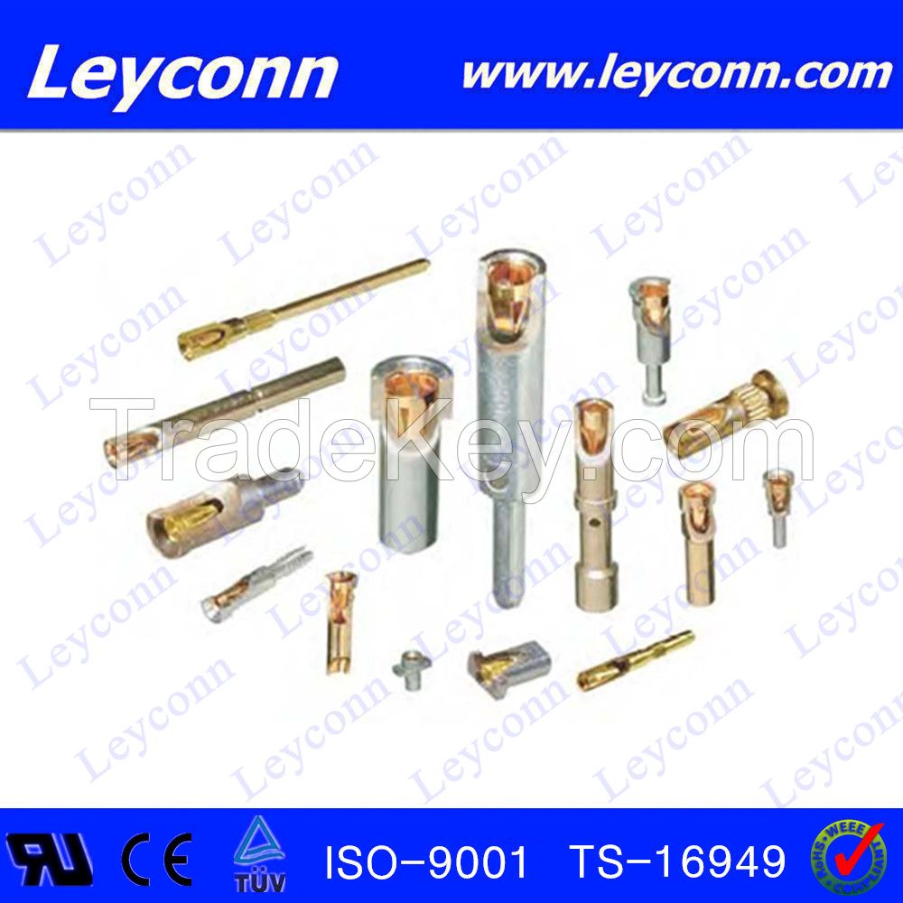 Gold plated six / four/three finger Berryllium Copper Contact Pin Receptacle