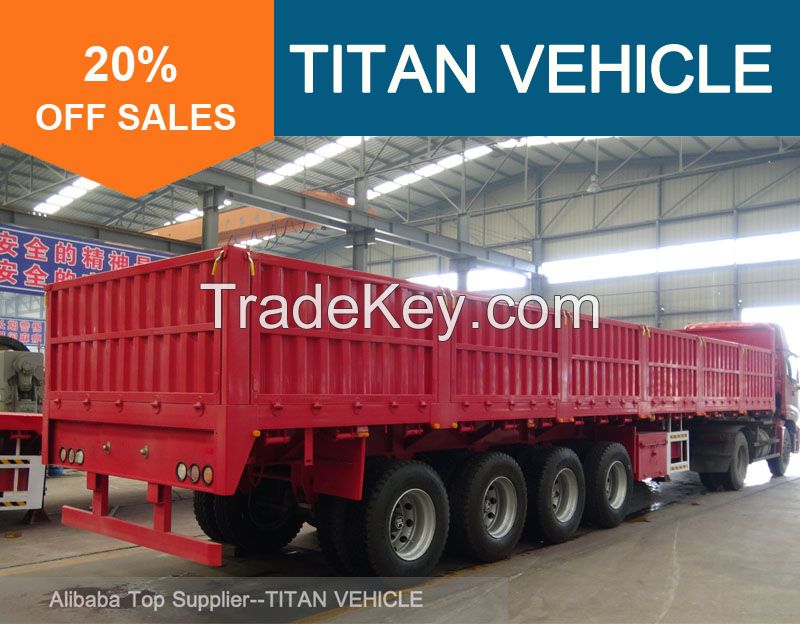 TITAN 40 ton Flatbed Dropside Trailer with Sidewall