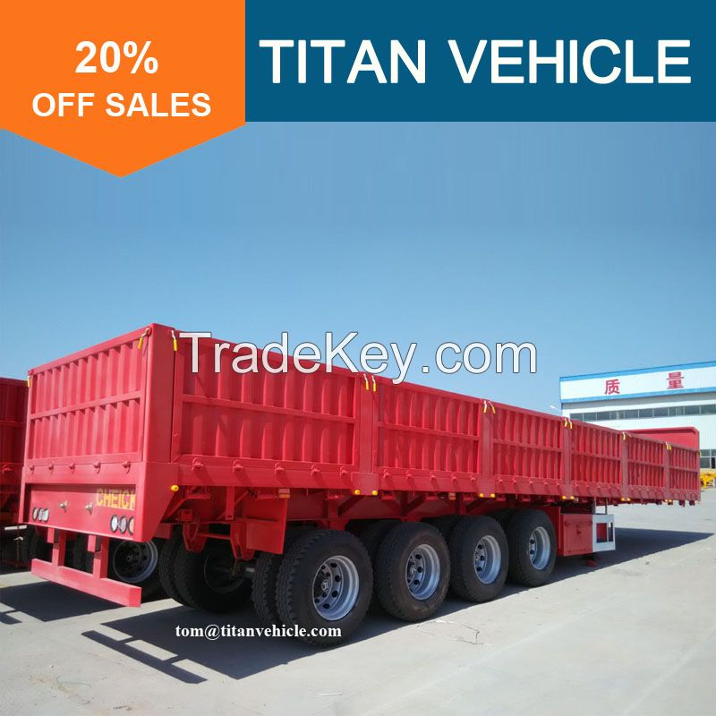 TITAN 40 ton Flatbed Dropside Trailer with Sidewall