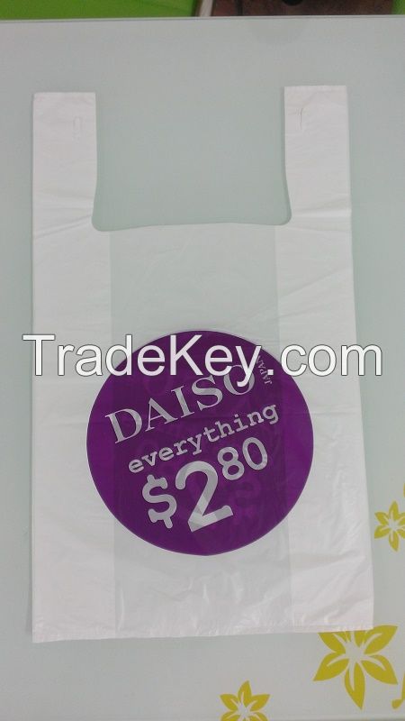 hdpe t-shirt plastic bag Vietnam manufacturer/ singlet printed bag