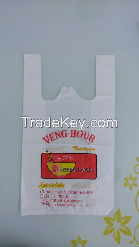 Self open plastic bag glue spot t-shirt plastic bag from vietnam