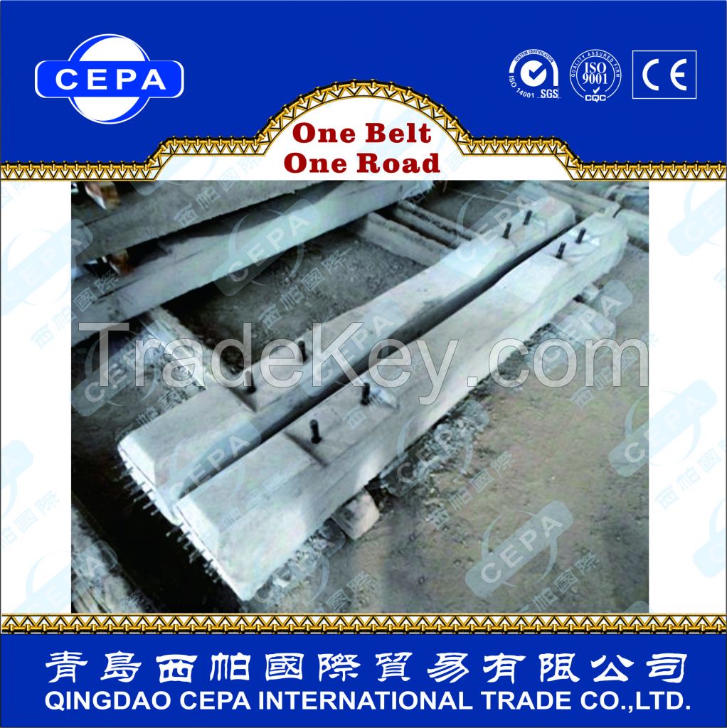 prestressed concrete sleeper/1.2m1.5m high quality railway sleepers/coal railway sleeper