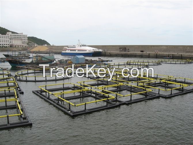 the hot square fish farming cage made in China