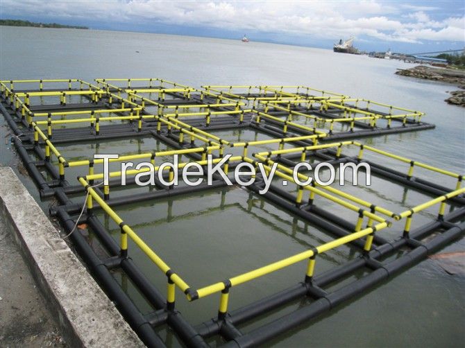 the square fish cage for fresh water farming