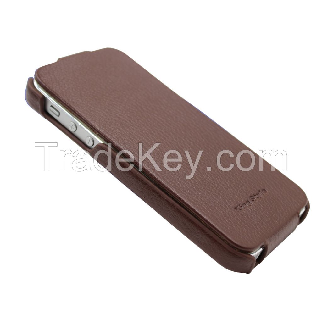 genuine leather cover case for iphone 5/5s phone case