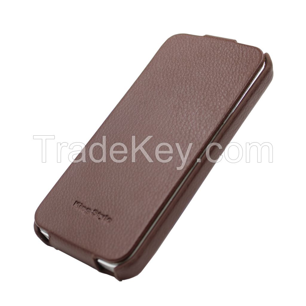 genuine leather cover case for iphone 5/5s phone case