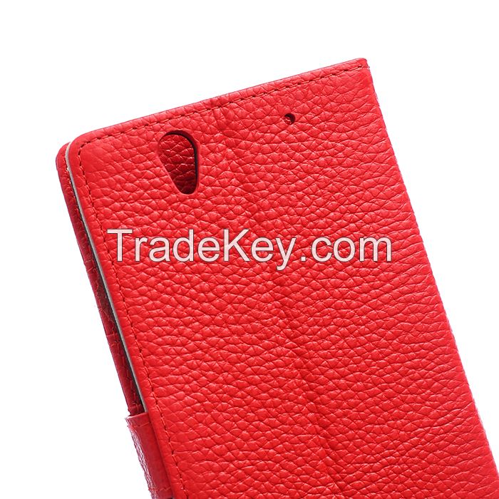 leather case for sony xperia C4 mobile phone