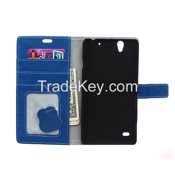 leather case for sony xperia C4 mobile phone