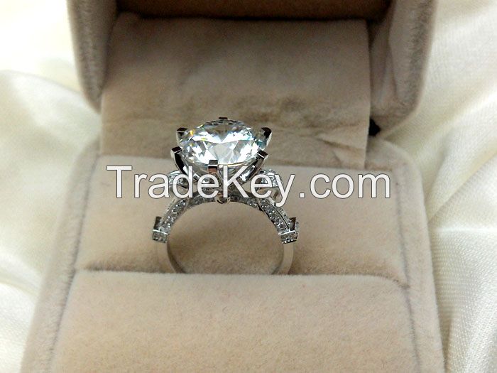 Jewelry Amazing Quality Designer 5ct Sona Synthetic Ring For Women Ste