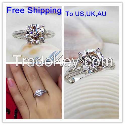 2015 Sale Fine Jewelry Sterling Jewelry Xmas 1ct 14k Plated Ring 925 B