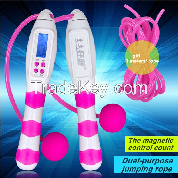 2015 Top quality weight lossing led skipping ropes with voice propmt jump ropes