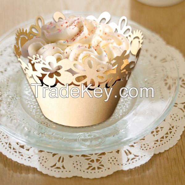 paper cutting cake decorations cupcake wrappers