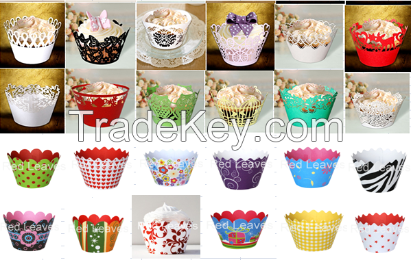 paper cutting cake decorations cupcake wrappers
