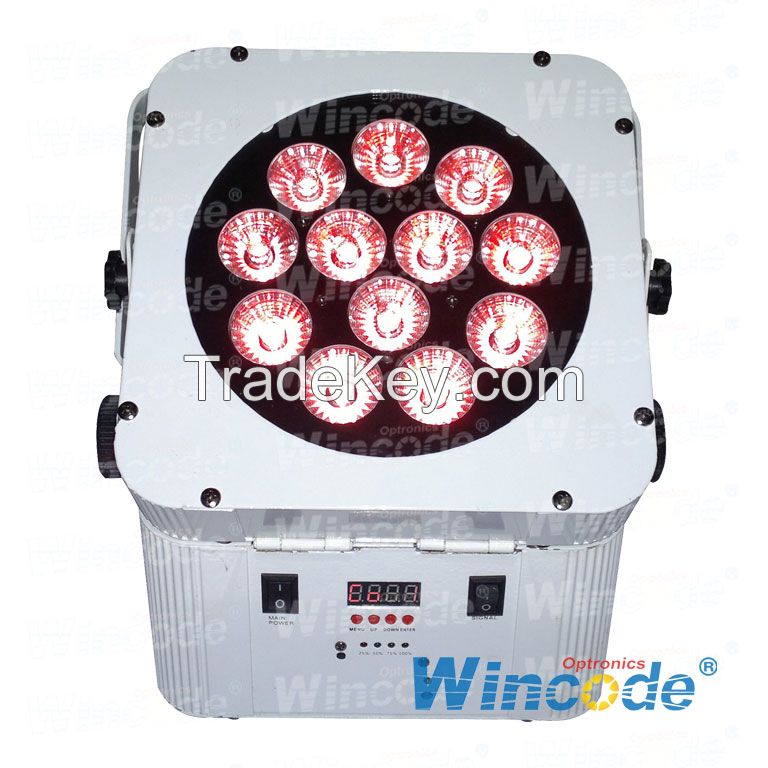 12X15W 6 in 1 Wireless battery led uplights / led flat par of stage lighting