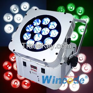 12X15W 6 in 1 Wireless battery led uplights / led flat par of stage lighting