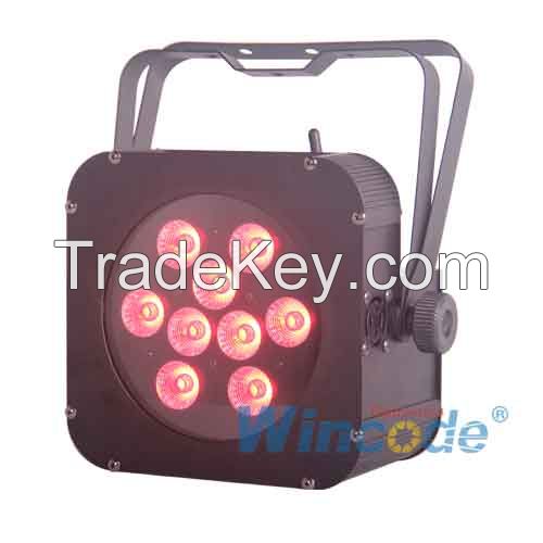 Wireless battery led uplights / led flat par of stage lighting