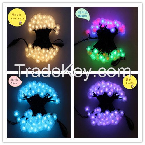 White Color Black Cable LED Connectable Christmas LED Lights Wholesale