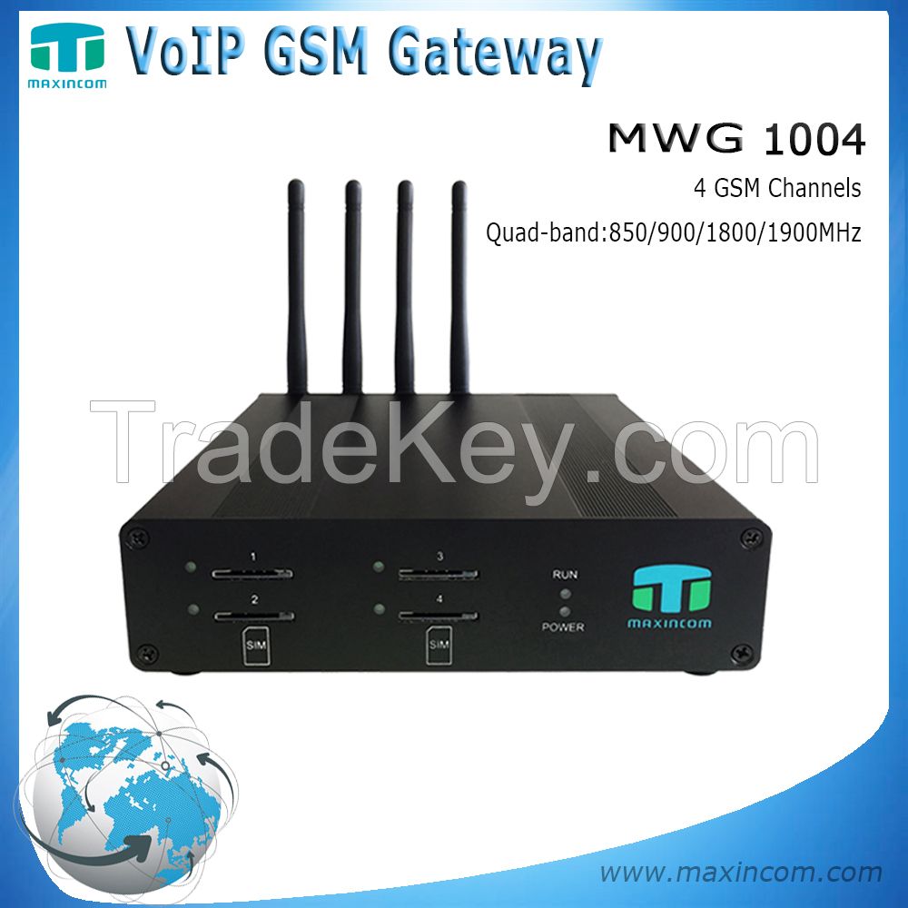 4 Ports Sim Card Voip Gsm Gateway