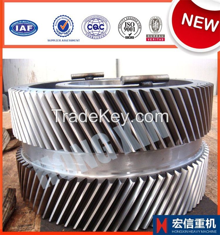 large steel spiral bevel gear with forged precision
