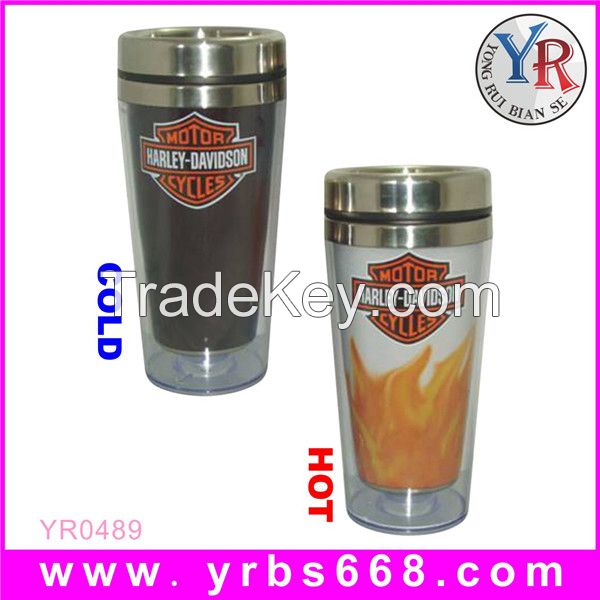 Custom Design Color Changing Stainless Steel Mug for Promotion