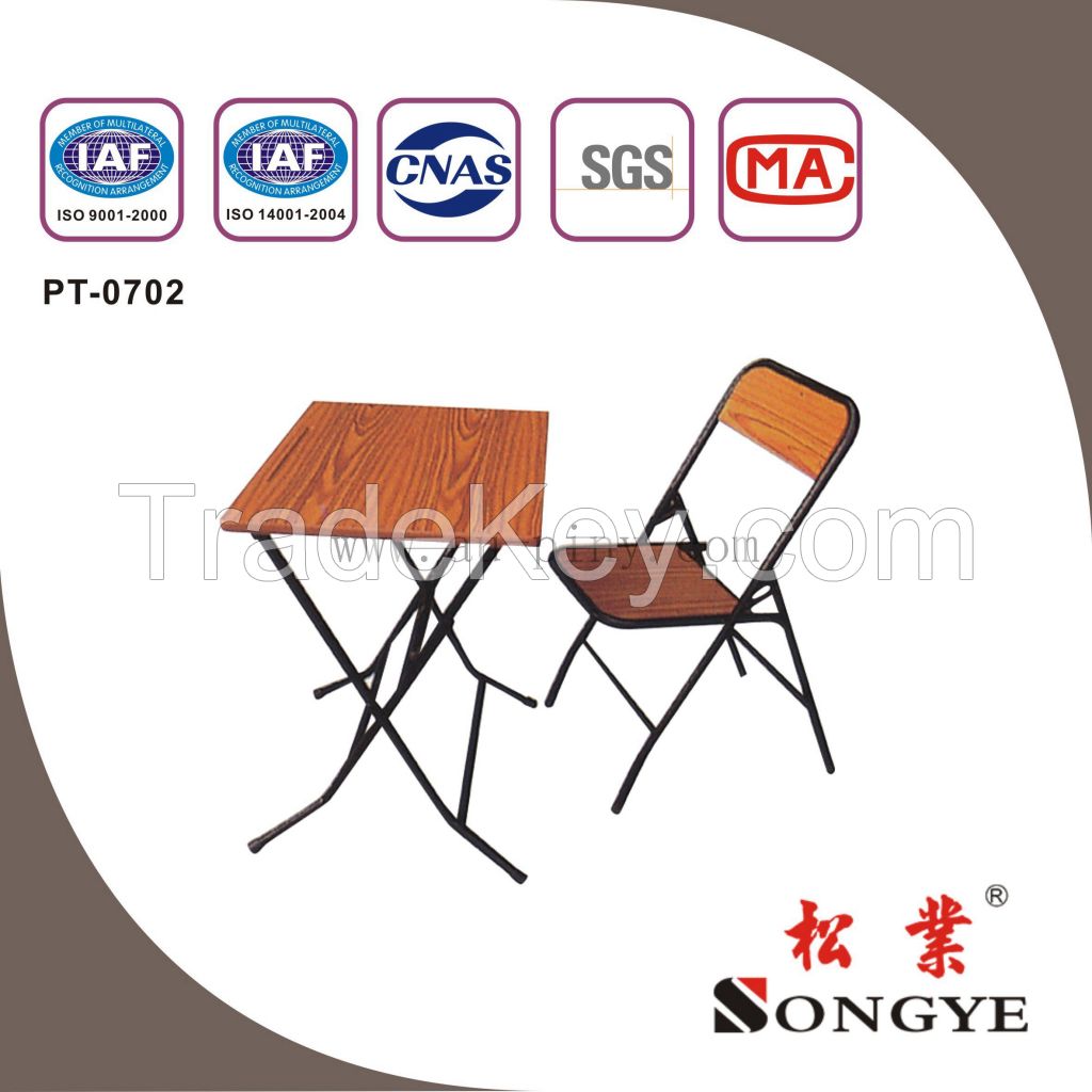 Folding Single Student Desk&Chair