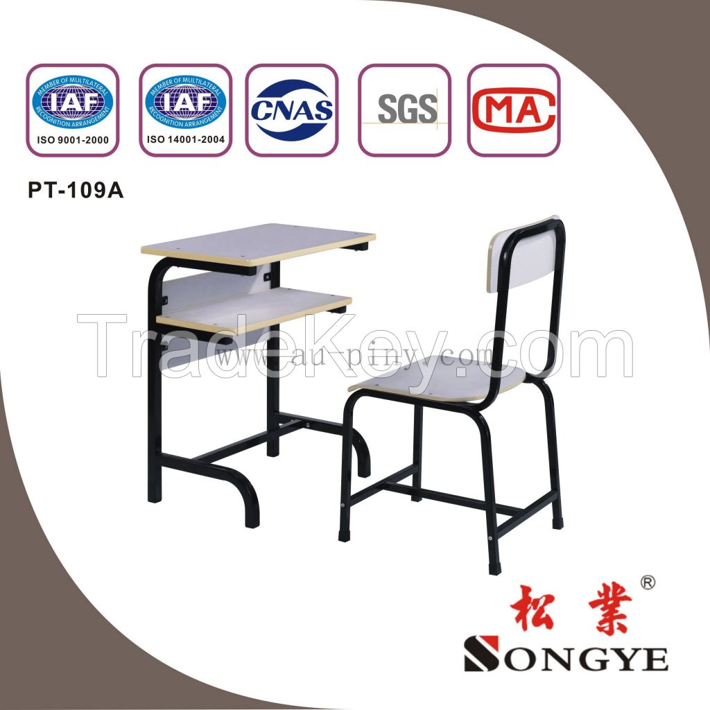 Fixed Single Student Desk&Chair