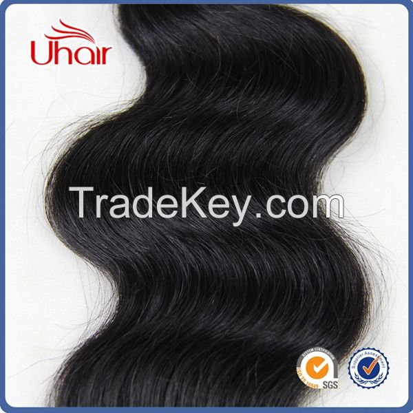 No chemical process cheap peruvian human hair fashion new 8a body wave hair with natural black color