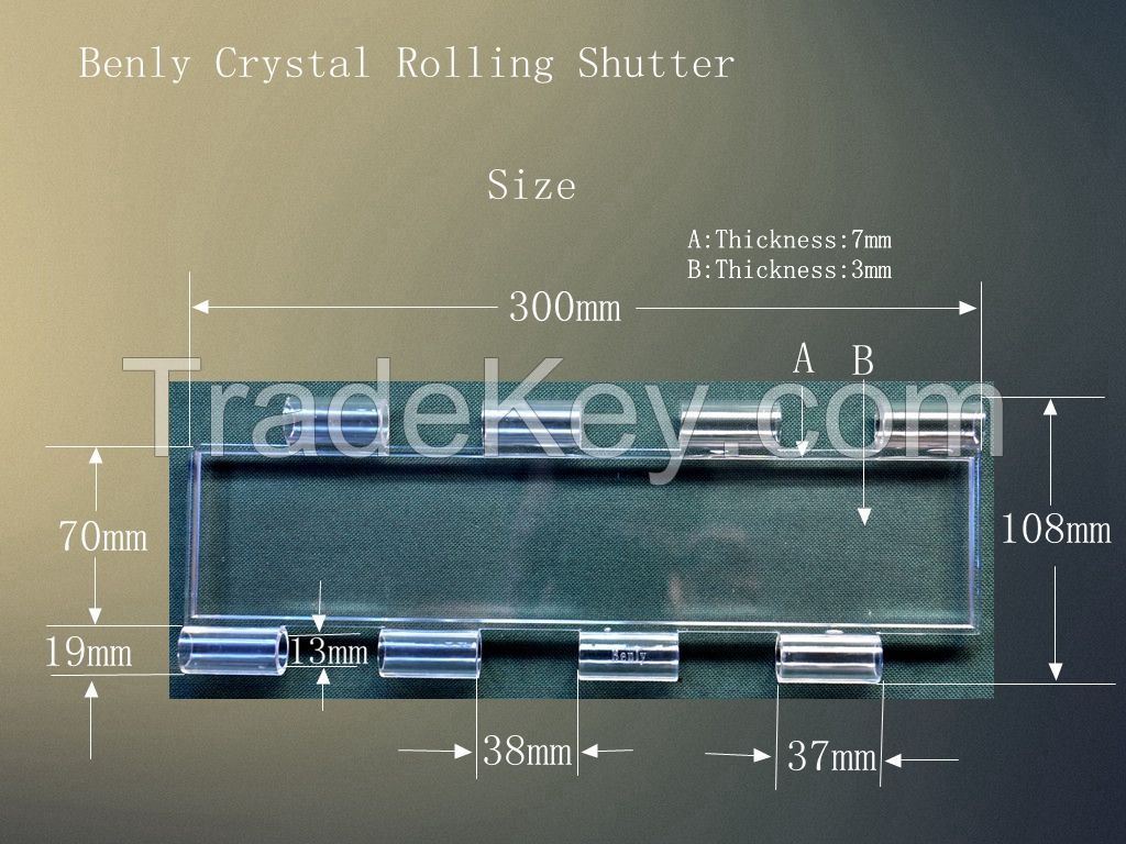 Crystal  rolling shutter slat for door