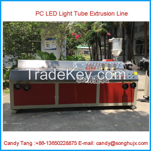 PC / PMMA Tube Lampshade Extrusion Production Line , LED Light Cover CE Extrusion Machine