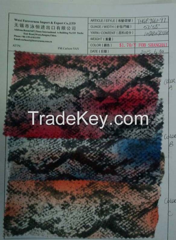 100%POLYESTER  PRINTED FABRIC