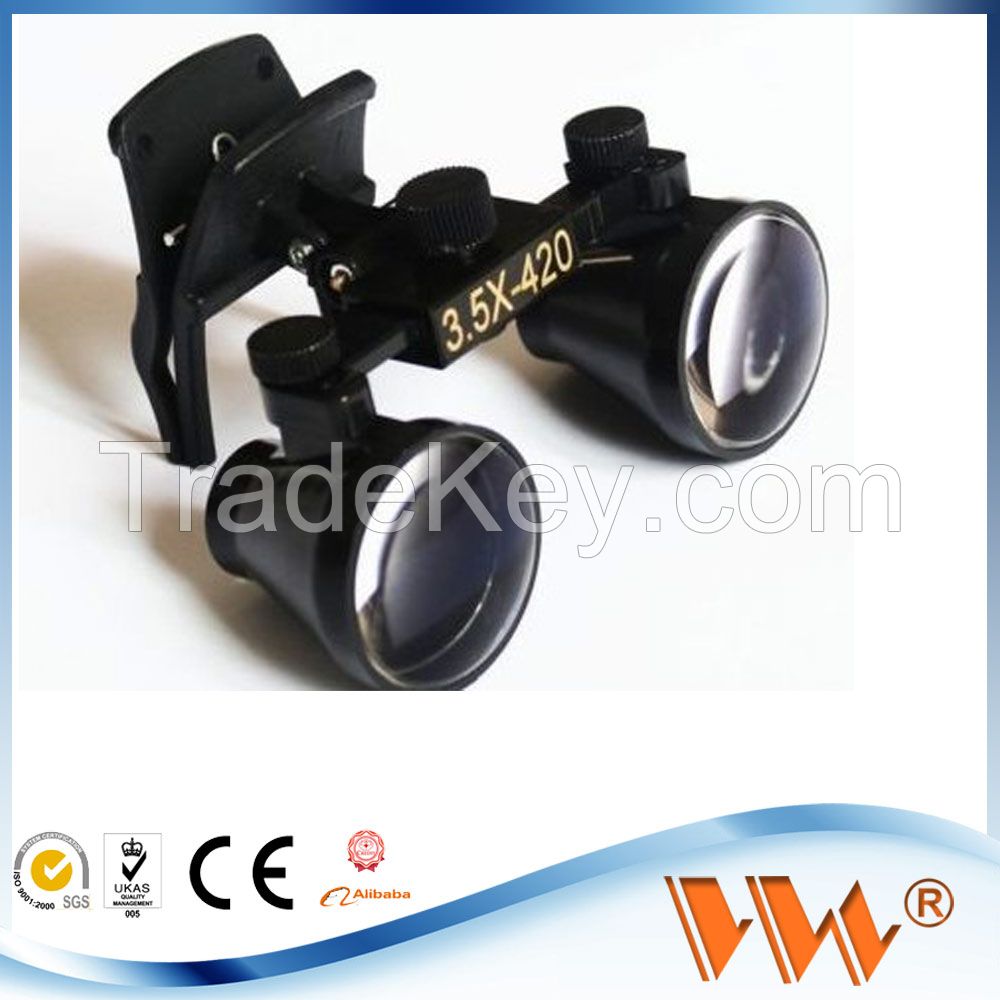 alibaba hot sale dental loupe surgical glass magnifying glass with led light