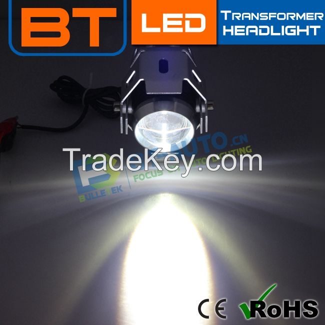 Exporting Blue Housing Motocycle Led Headlight Conversion U5 Transformer 3000lm Lights