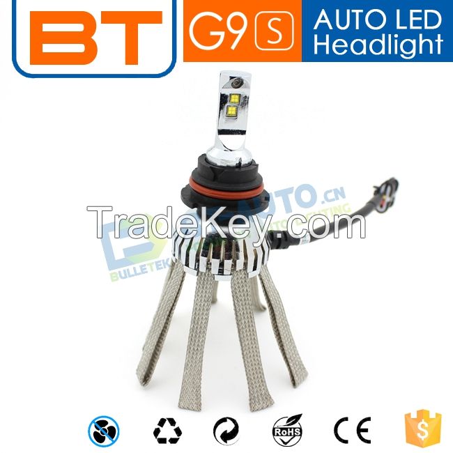 China Supplier OEM Fanless Car LED Headlight h4 h7 h8 h9 LED Headlight Bulb